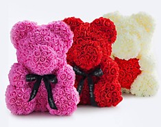 Мишка из роз 3D